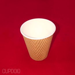 Picture of 500 X 350ML RIPPLE BROWN HOT CUP 12oz  