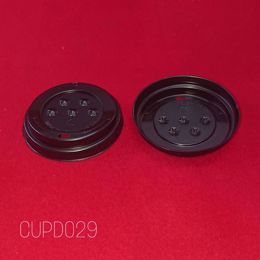 Picture of 1000 X 250ML BLACK SIP LID H/CUP CPI137  