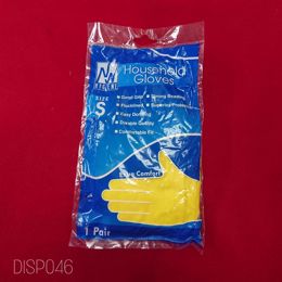 Picture of 1 PAIR SMALL YELLOW HOUSEHOLD GLOVES