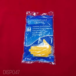 Picture of 1 PAIR MEDIUM YELLOW HOUSEHOLD GLOVES