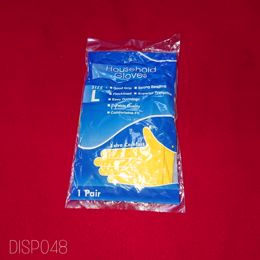 Picture of 1 PAIR LARGE YELLOW HOUSEHOLD GLOVES