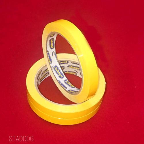 Picture of 3 X 50M 12mm YELLOW PVC TAPE 