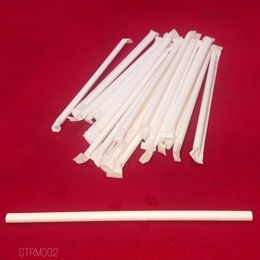 Picture of 2000 X 8mm X 195 WHITE PAPER STRAWS